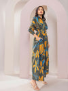 Rio Printed Maxi Shirt Dress