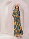 Rio Printed Maxi Shirt Dress