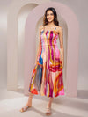 Fresco Printed Midi Dress