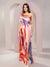 Fresco Printed One Shoulder Dress