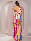 Fresco Printed One Shoulder Dress