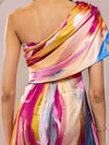 Fresco Printed One Shoulder Dress