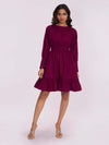 Purple Mini Ruffled Dress