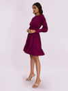 Purple Mini Ruffled Dress