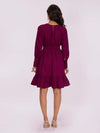 Purple Mini Ruffled Dress