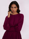 Purple Mini Ruffled Dress