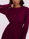 Purple Mini Ruffled Dress