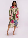 Camellia Printed Loose Midi Dress