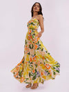 Savannah Printed Maxi Dress in cotton fabric