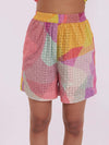 Elasticated shorts of Schiffli Co-ord Set