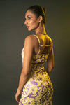 PURPLE EMBELLISHED MIDI SLIP DRESS