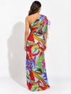 Periwinkle Draped Maxi Dress
