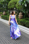 Ciel Printed Pleated Maxi Dress