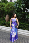 Ciel Printed Pleated Maxi Dress