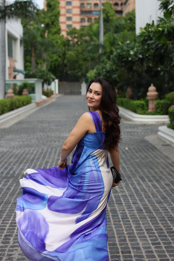 Ciel Printed Pleated Maxi Dress