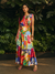 Mosaic Printed Pleated Maxi Dress