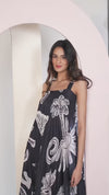 Chalk Printed Loose Fit Maxi Dress
