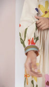 Folk Printed V Neck Maxi Dress